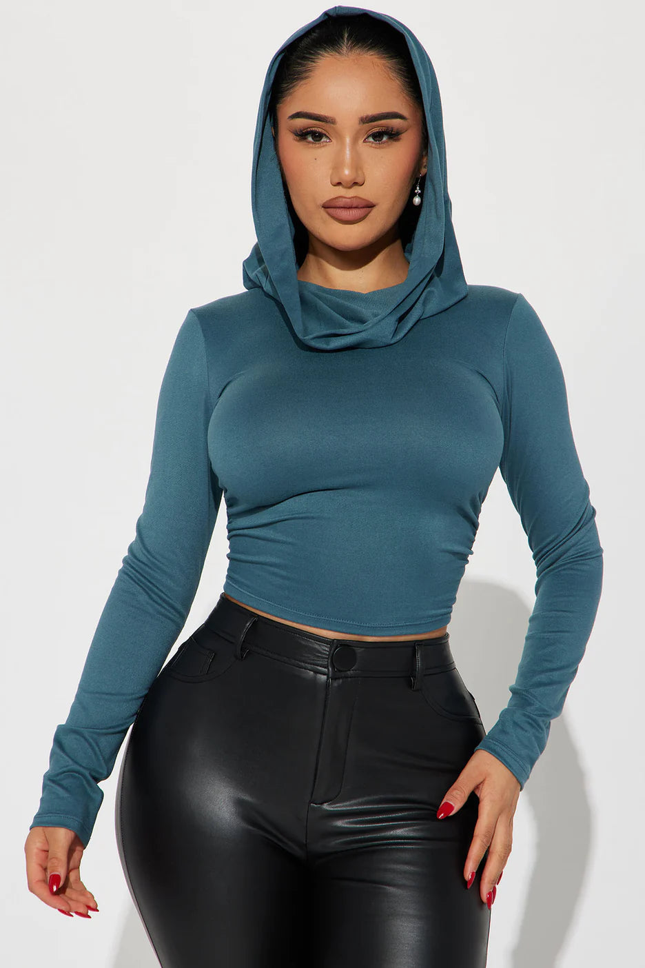 Fashionnova Can't Talk Right Now Hooded Top