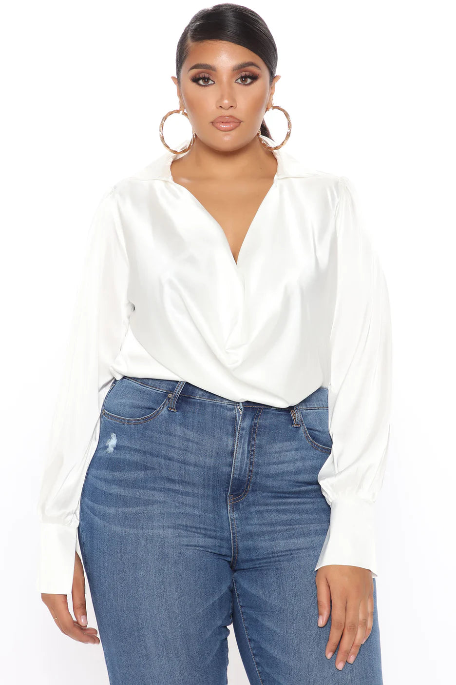 Fashionnova Touch By Touch Satin Top
