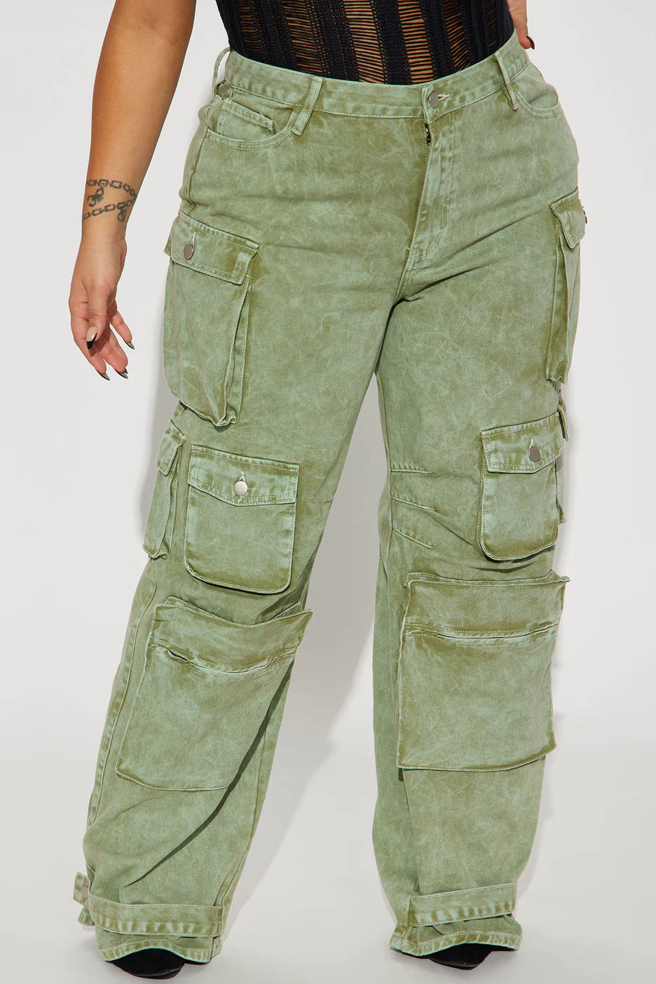 Fashionnova Billie Low Slung Cargo Jeans