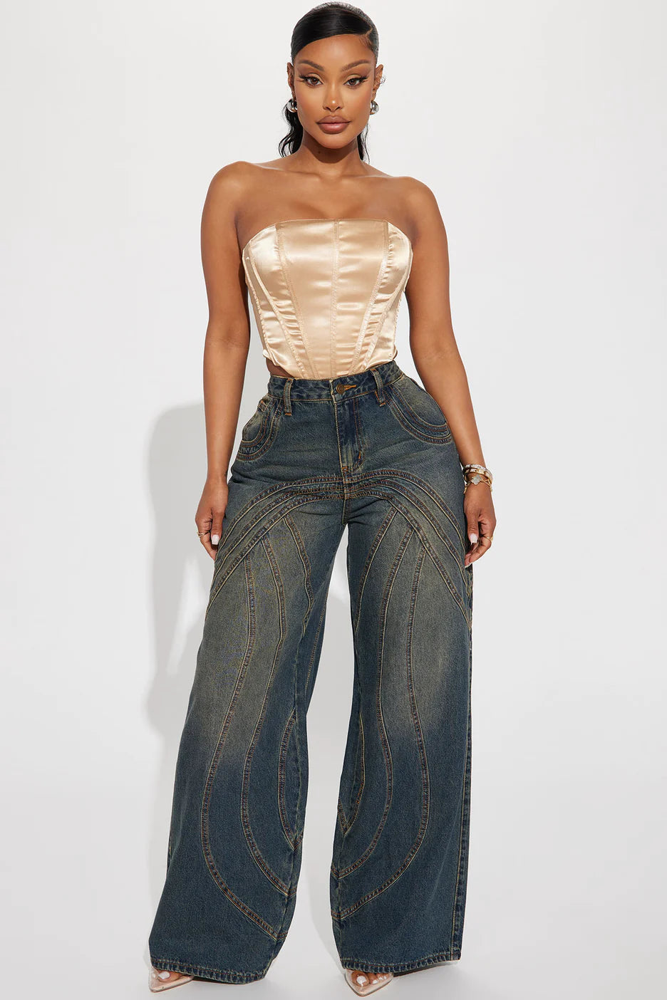 Fashion nova wide leg pants best sale