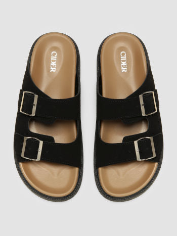 Cider Double Band Buckle Slippers