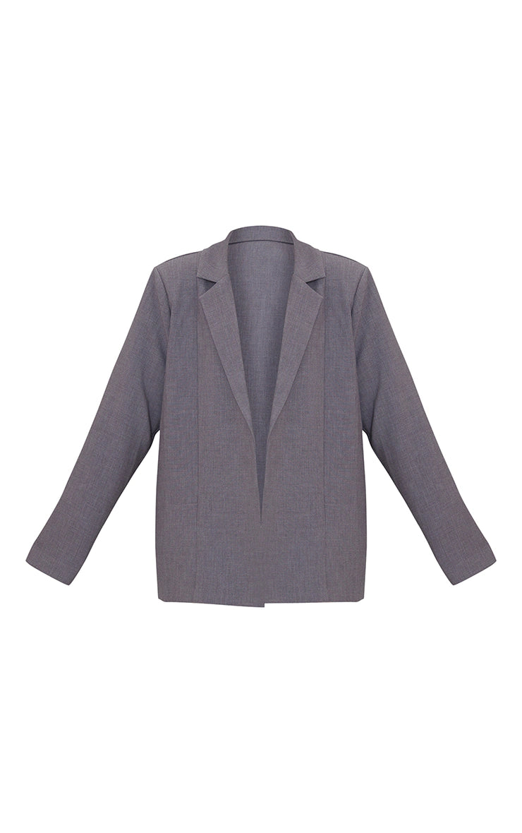 PRETTY LITTLE THING OATMEAL TAILORED OVERSIZED DAD BLAZER