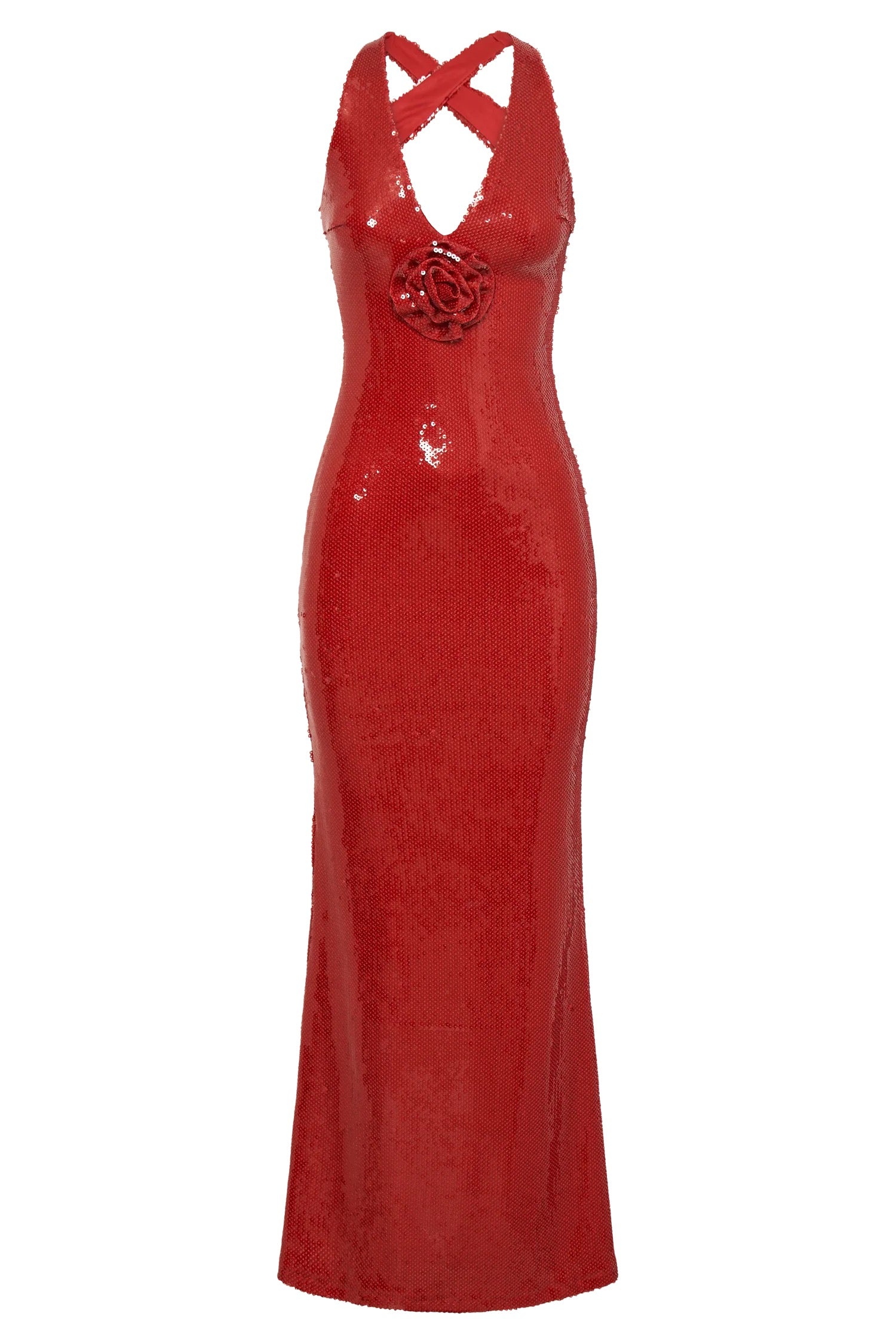 Meshki Rose Sequin Maxi Dress