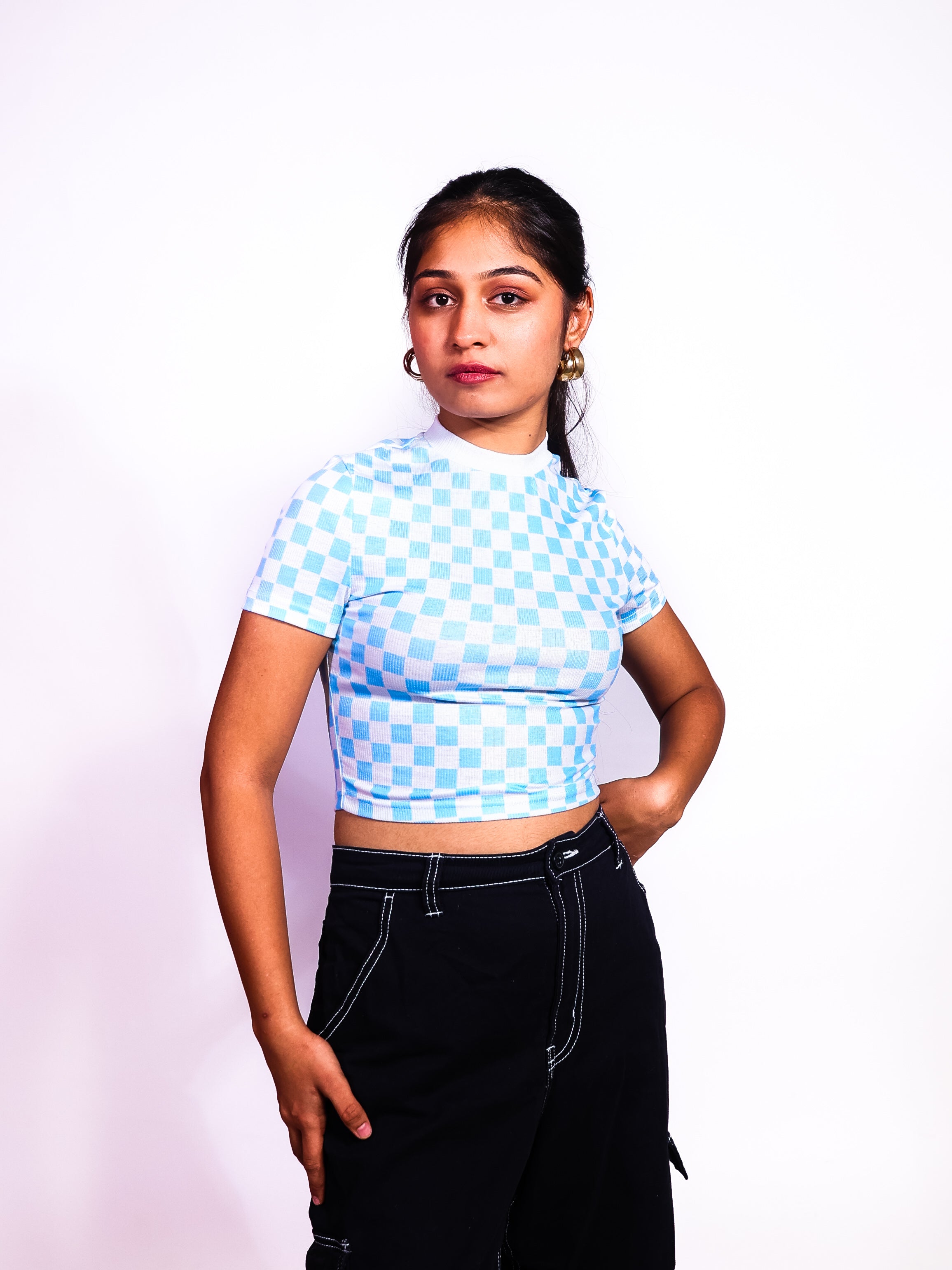 Chequered Crop top - 0471