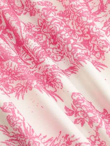 Cider Toile de Jouy Ruched Split Maxi Dress