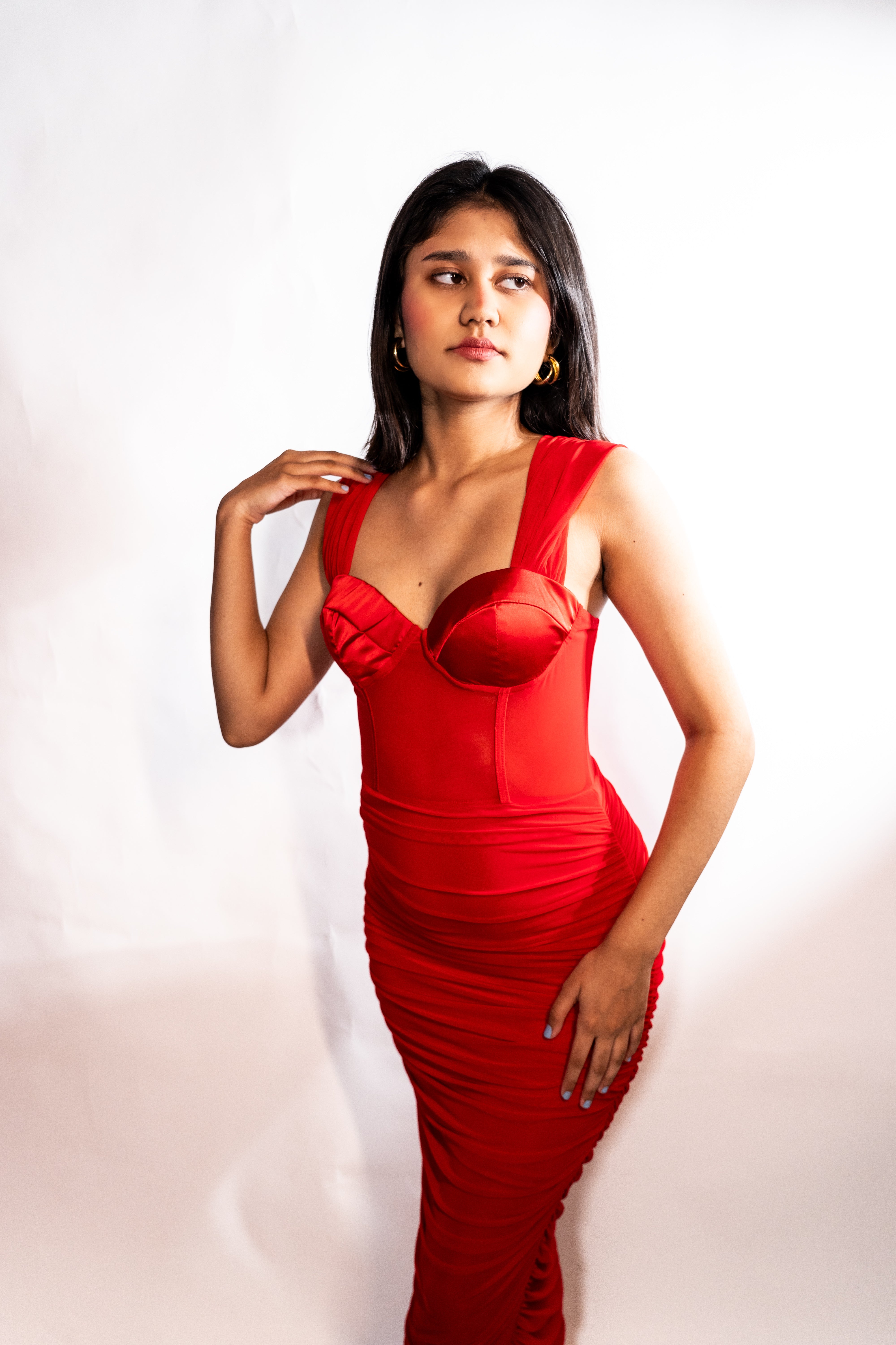 Red Bodycon Dress - 0493