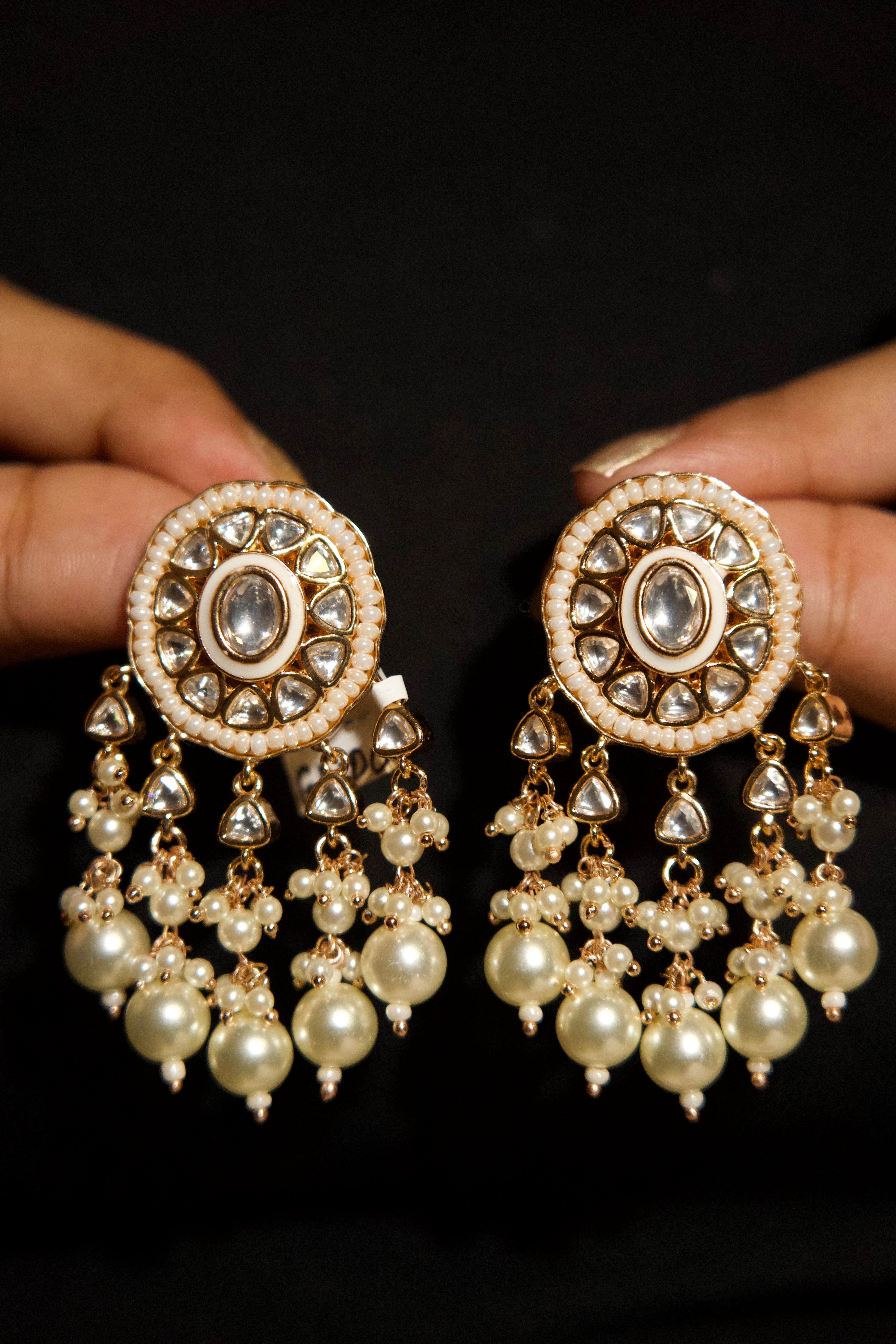 Ethnic Kundan Danglers