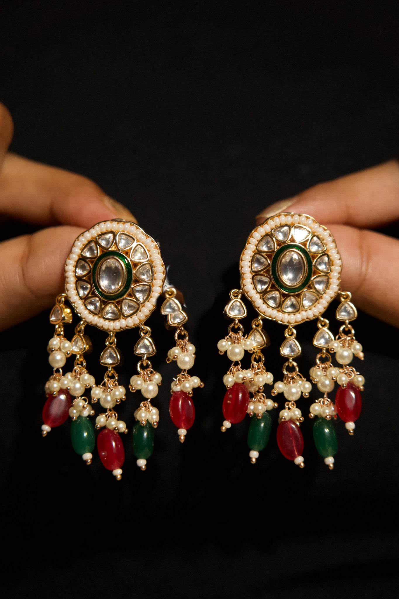 Ethnic Kundan Danglers