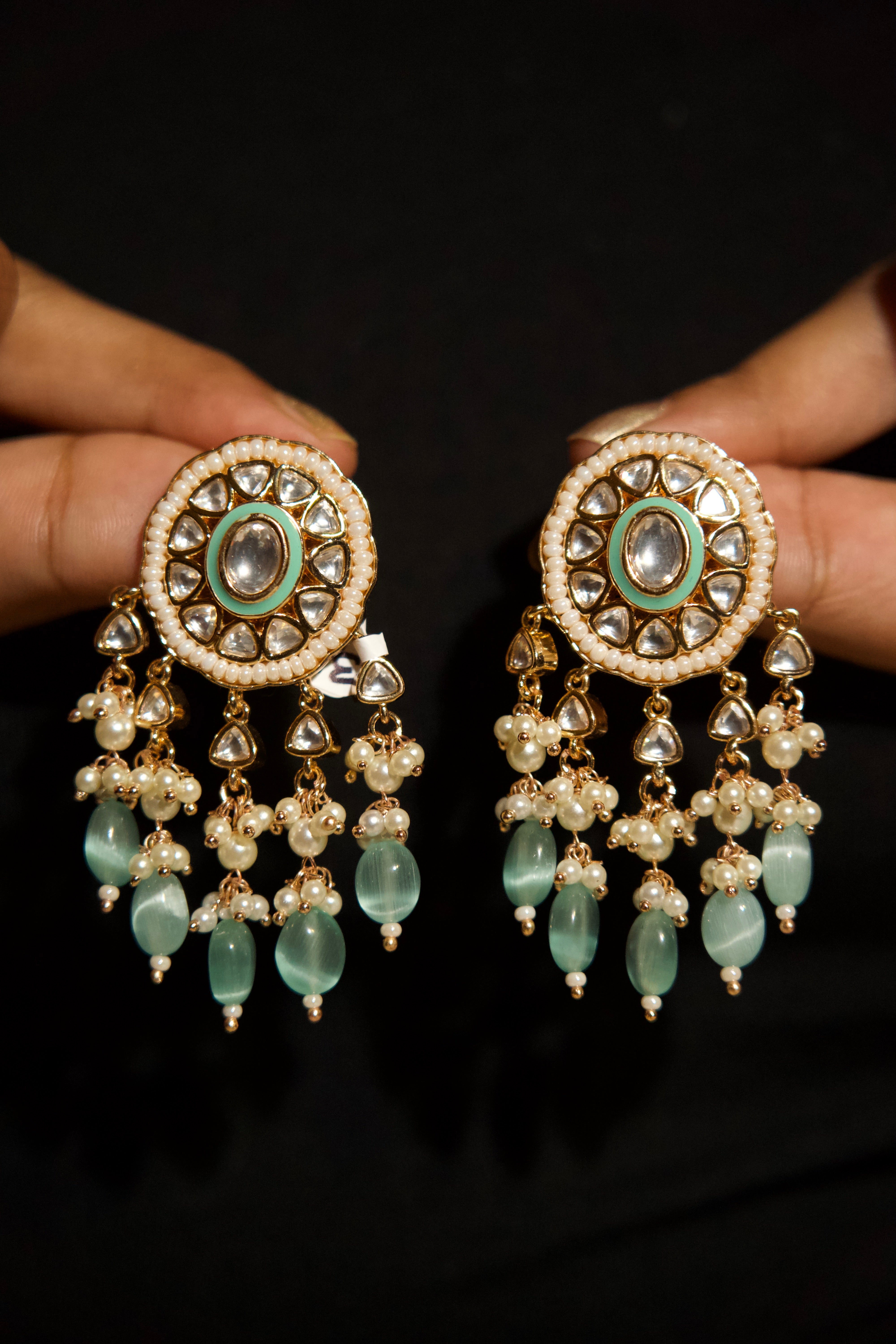 Ethnic Kundan Danglers