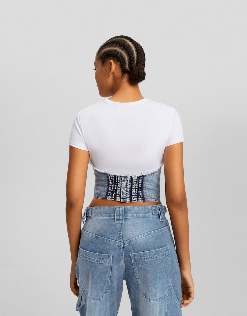 Bershka Denim corset