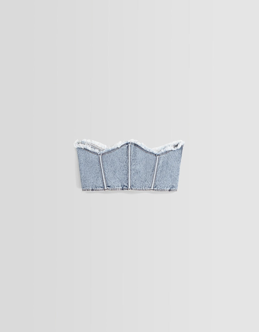 Bershka Denim corset