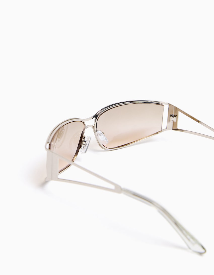 Bershka Metallic cycling sunglasses