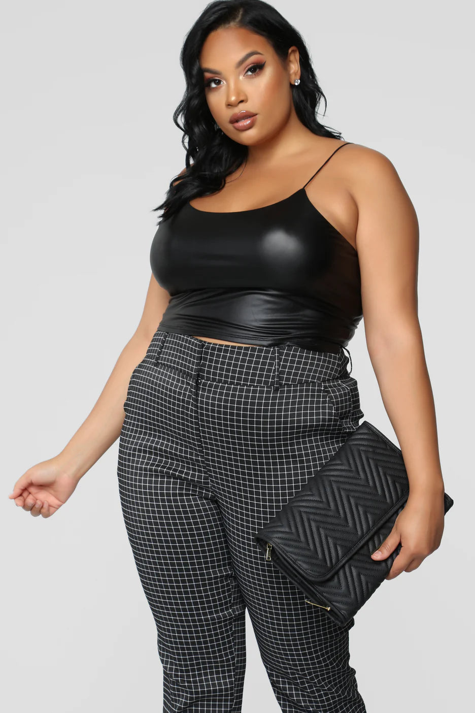 Fashionnova Kiki Pleather Cropped Top