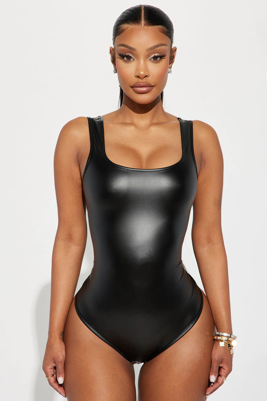 Fashionnova Kayeden Faux Leather Bodysuit