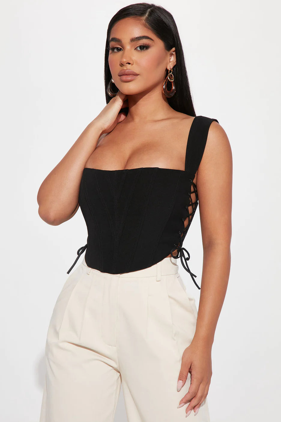 Fashionnova Side Struttin' Corset Top