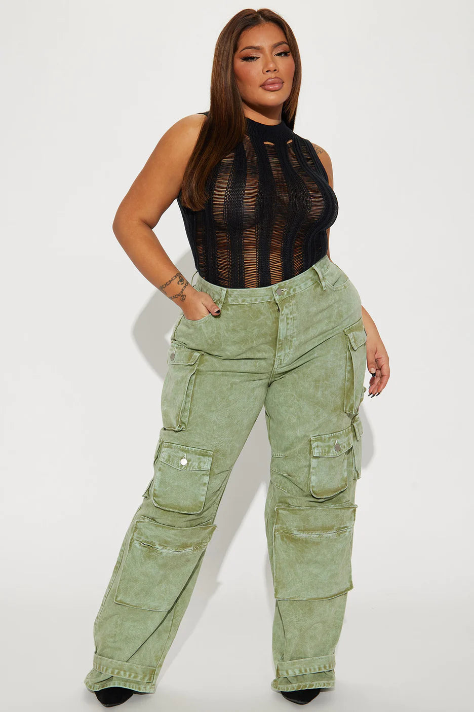 Fashionnova Billie Low Slung Cargo Jeans