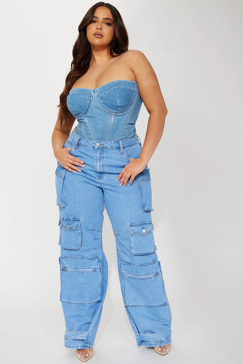 Fashionnova Billie Low Slung Cargo Jeans