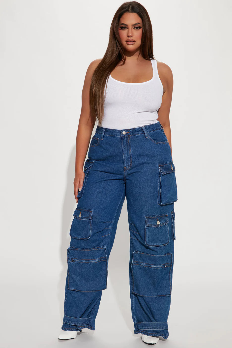 Fashionnova Billie Low Slung Cargo Jeans