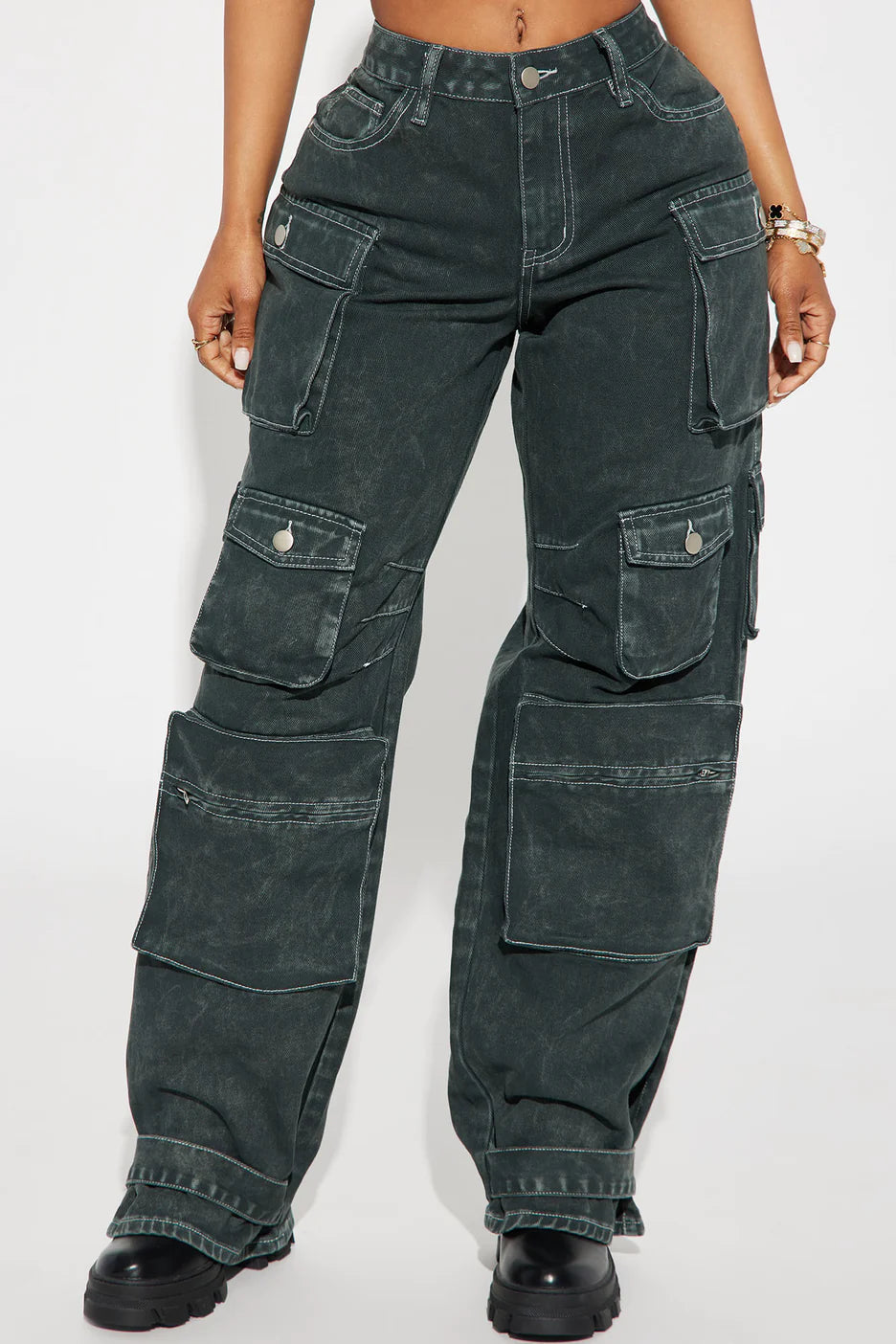 Fashionnova Billie Low Slung Cargo Jeans