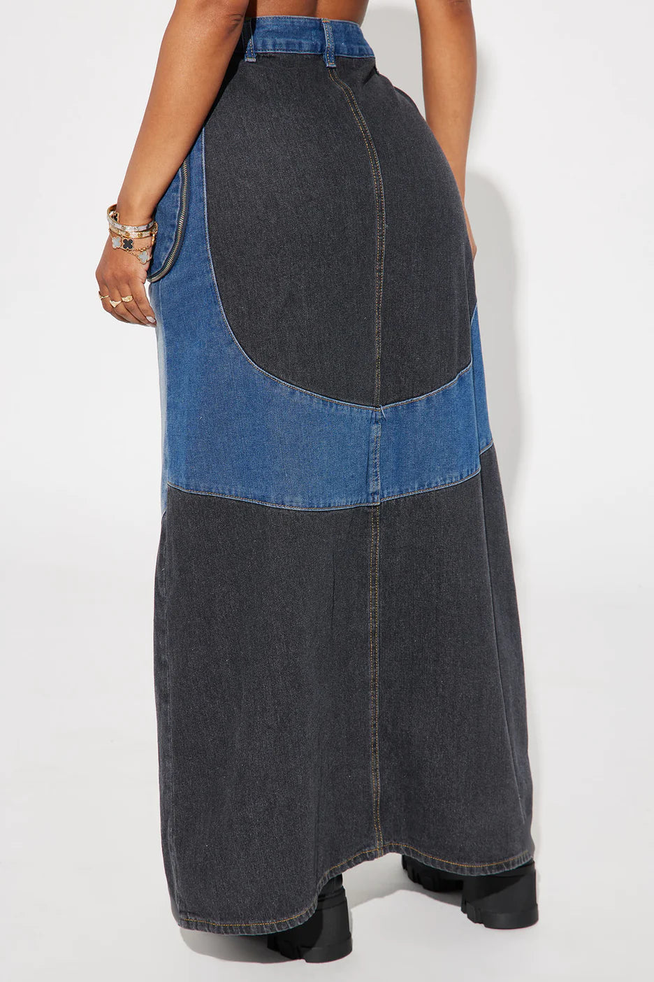 Fashionnova Cooler Than Cool Denim Maxi Skirt