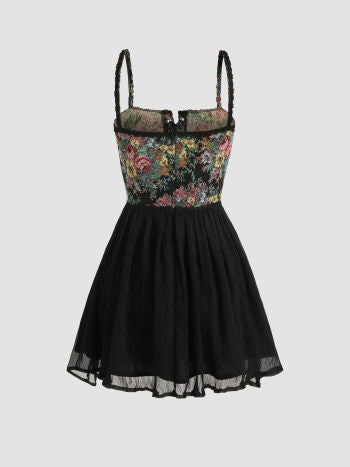 Cider Secret Garden Corset Mini Dress