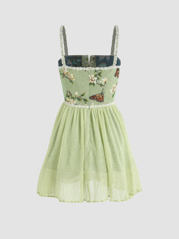 Cider Secret Garden Corset Mini Dress