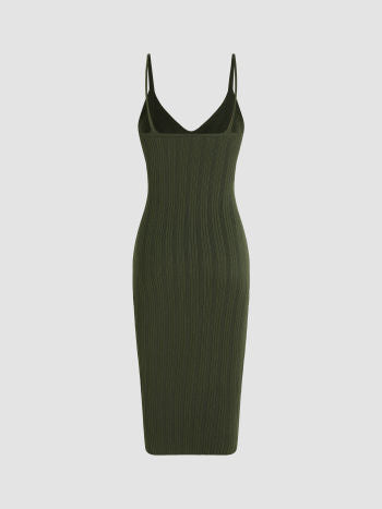 Cider Solid Knitted Maxi Dress