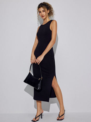 Cider Split Sleeveless Midi Dress