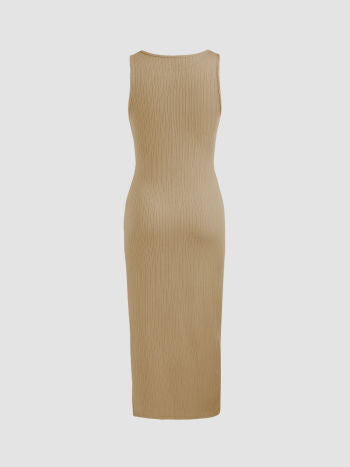 Cider Split Sleeveless Midi Dress