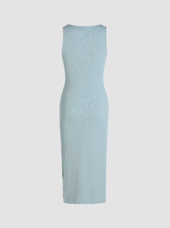 Cider Split Sleeveless Midi Dress