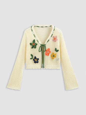 Cider V-neck Floral Cardigan