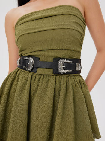 Cider Double Buckle Corset Belt