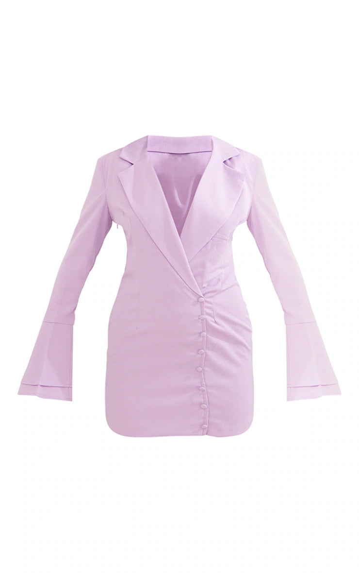 PRETTY LITTLE THING  PISTACHIO FITTED WAIST BUTTON DETAIL BLAZER DRESS