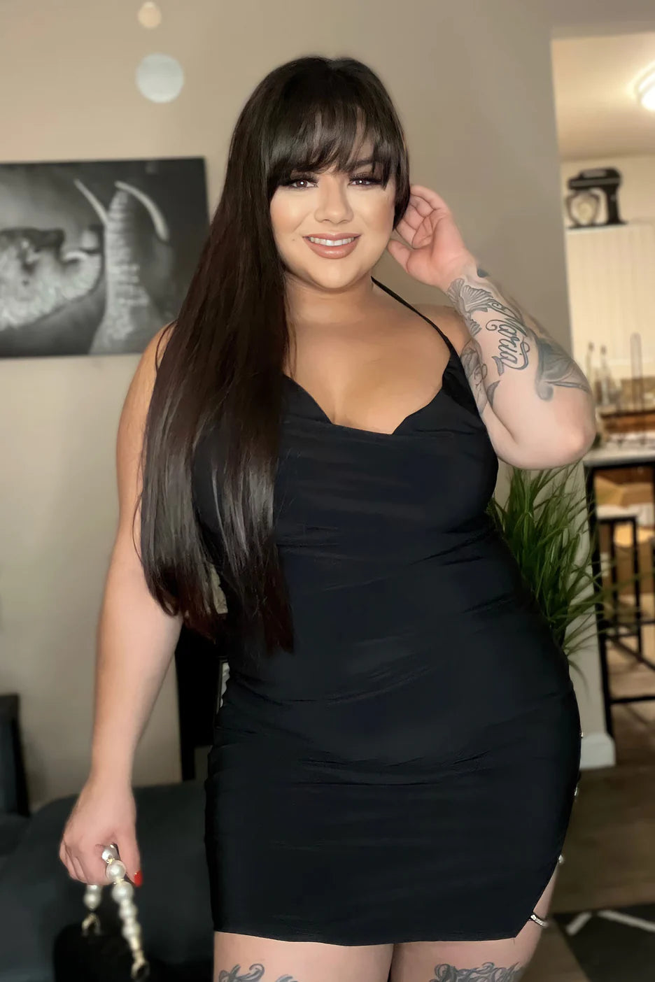 Fashionnova Kelsey Cowl Neck Mini Dress